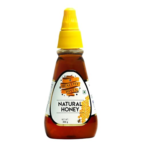 HEALTHY HIVES Natural Honey - Pure, Raw, Unprocessed Honey for Immune Support & Culinary Delight - 100% Natural (400 GM, Natural Honey)