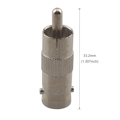 Pack 10 conectores BNC hembra a RCA macho para coaxial miniatura 5