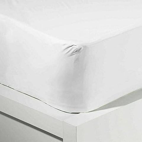 Protector Cover Fitted Sheet Bed Cover Vinyl Plastic Waterproof Fitted Bed Sheet Mattress Protector Cover Extra Deep Vinyl Plastic Soft Breathable Mattress Cover Elastic Fitted Non-Allergenic (Single) Cover