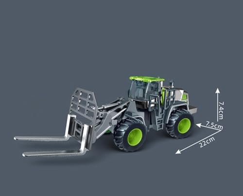 Image of Friction Powered Excavator Construction Truck Toy Set with Realistic Shape Models Alloy Head Engineering Vehicle Inertial Forklift Truck for Kids Boys
