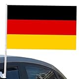 Deutschland Autofensterflagge - 0,3 x 0,5 m Clip-on-Flagge, winddichtes Design | Outdoor Auto für Fußballfans, deutsche Sportveranstaltungen, nationale Feiern, Auto-Dekoration für Partys und Paraden