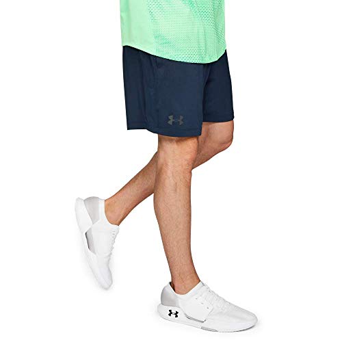 Under Armour MK1 Shorts Pantalón Corto, Hombre, (Academy/Stealth Gray (408), L