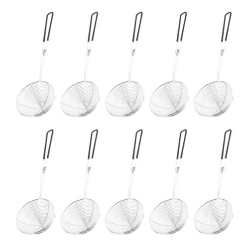 Giwnhvx Colador de olla caliente cucharas de acero inoxidable hot pot tamiz malla espumadera colador asiático cucharón colador de perlas