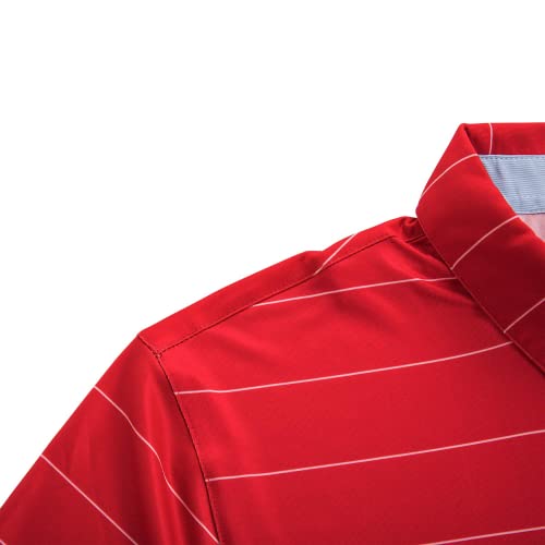 Camiseta polo para hombre MOHEEN, ligera, de secado rápido, con diseño estampado y protección solar UPF 50+ miniatura 5