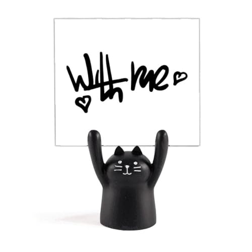 Support pour mémo chat noir pour décorer le bureau et ranger vos notes