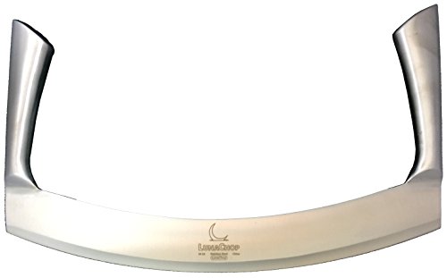 Mezzaluna Knife (Pizza Cutter) Vegetable Chopper For Chopped Salad, Industrial Pizza Rocker Knife (14 Inch Blade) #TOP3