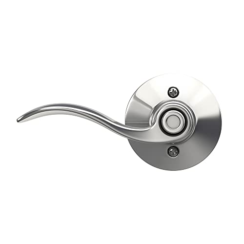 Schlage F40 Acc 625 Accent Door Lever, Bed & Bath Privacy Lock, Bright Chrome #TOP7