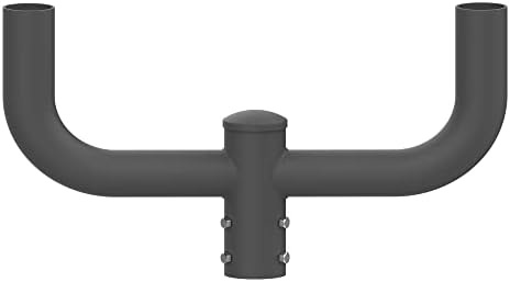 Double Bullhorn Bracket for 2 Lights 180 Degree Mounting Bracket with 2-3/8" Slip Fitter Post Light Accessories for LED Parking Lot Light Shoebox Light Street Light Area Light