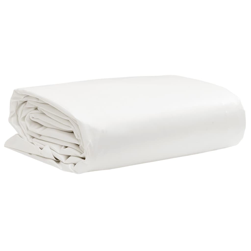 Telone di copertura, bianco, 4 x 6 m, con rivestimento in PVC, 650 g/m², protezione dalle intemperie, per mobili da giardino, legno, rimorchi, auto, barca, terrazza, garage