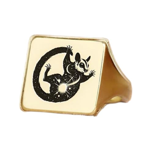 Bague planeur de sucre carrée en argent 925 plaqué or LK_PDR_01111 de style vintage