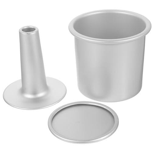 BESPORTBLE Non-Stick Aluminum Alloy Round Cake Pan Set with Removable Bottom Deep 4-Inch Metal Cake Mold for Baking 3pcs Baking Pan Set