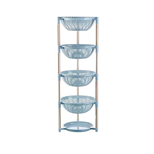 Fruit and vegetable basket Fruit Vegetable Storage Rack Kitchen Storage Floor Multi-layer Plastic Household Fruit And Vegetable Storage Dish Fruit Storage Basket Shelf Multifunctional storage basket