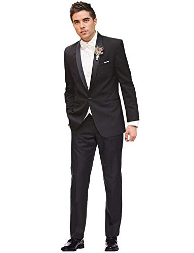 Costume de mariage 3 pièces pour homme avec veste à un bouton gilet et pantalon chic