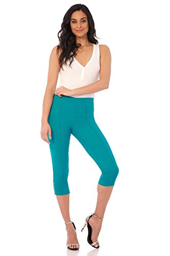Rekucci Women's Ease into Comfort Slimming Seamed Capri w/Zipper Detail