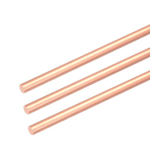 PATIKIL 3Pcs 99.99% Pure Copper Round Rod, 3.5mm / 0.14