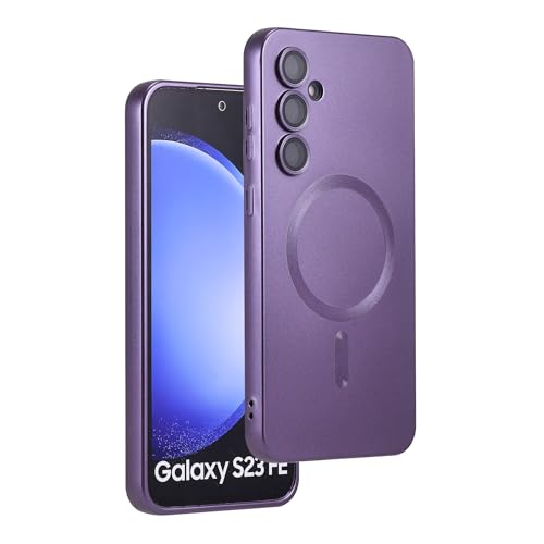 Yetagso Coque magnétique pour Samsung Galaxy S23 FE - En silicone souple - Fine et anti-rayures - Avec protection d'appareil photo - Compatible avec MagSafe -...