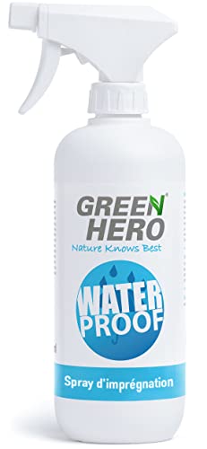 Green Hero Spray Imperméabilisant Textiles et Imperméabilisant Cuir, 500 ML, sans Propergol, Nano-Etanchéité Efficace Contre la Saleté et l'Humidité