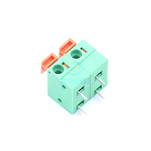 10 Pcs Pins per Row: 2 -Rows: 1 7.62mm Spring-Type Terminal P=7.62mm 7.62mm DB142R-7.62-2P