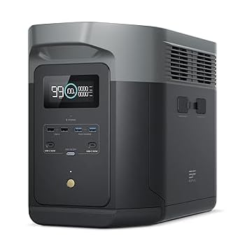 EF ECOFLOW DELTA 2 Max, 220V, Estação de Energia Portátil Gerador Solar LFP de 2400 W, Carga Completa em 1 Hora, Gerador Solar de 2048 Wh para Backup Doméstico