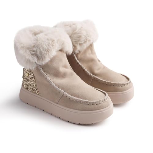 GIOSEPPO Bota australiana de piel Modelo ALPENA color Beig, talla 37