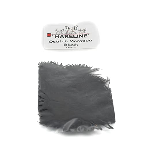 Hareline Fly Tying Ostrich Marabou Feathers for Streamers, Nymphs, and Tails