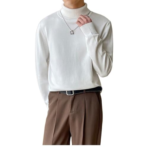Turtleneck Sweater for Men in Autumn and Winter Thickened Pullover Sweater Hong Kong Style Casual Base Layer