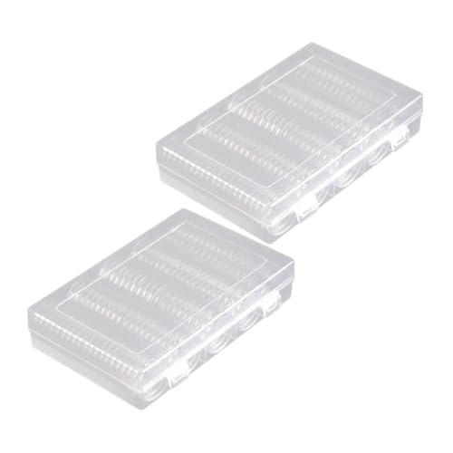 Boîte de rangement pour monnaie transparent NUOBESTY avec joint pour collection