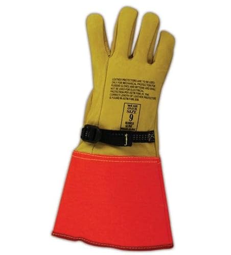Magid Leather Lineman Electrical Protector Work Gloves, 1 Pair, Size 8, 606075Ion8, For Use With Rubber Insulated Gloves #TOP2