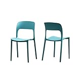 Christopher Knight Home Dean Outdoor Plastic Chairs (Set of 2), Teal