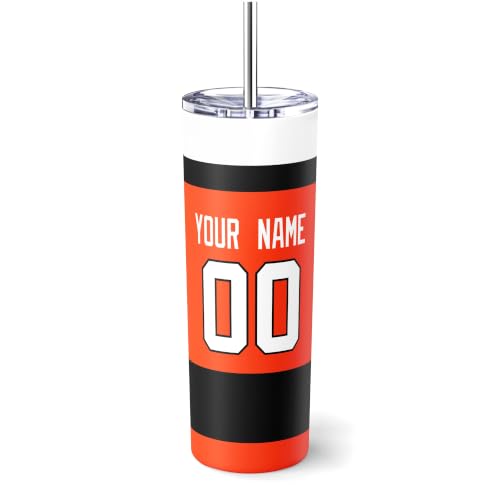 Image of ANTKING Philadelphia Tumbler 20oz Travel Mug Custom Name Number Gifts | Stainless Steel Insulated Coffee Cup for Men Women