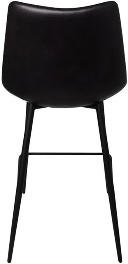 Moe's Home Collection Alibi 26" Faux Leather Counter Stools in Black (Set of 2)