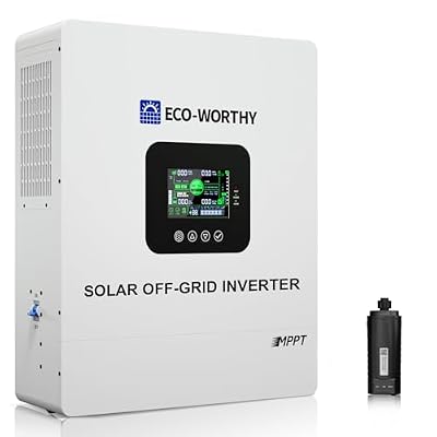 ECO-WORTHY UL1741 5000W 48V Solar Inverter Charger with WiFi, 48V DC to 120V AC,Inversor Solar Built in 100A MPPT Solar Charge Controller,40A AC Charger,Work with Lead Acid/LiFePO4,Home Backup