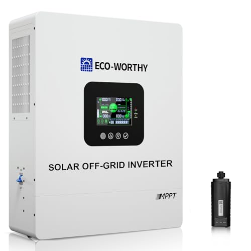 Image of ECO-WORTHY UL1741 5000W 48V Solar Inverter Charger, 48V DC to 120V AC,Inversor Solar Built in 100A MPPT Solar Charge Controller,40A AC Charger,Work with Lead Acid /LiFePO4,Home Backup