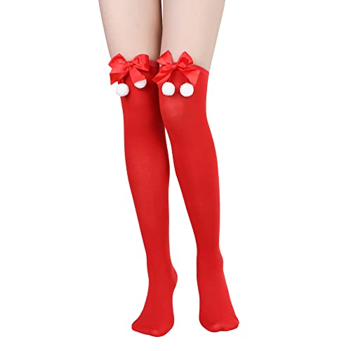 Image of Zando Womens Stripes Thigh High Socks Thigh Highs Casual Knee High Stockings