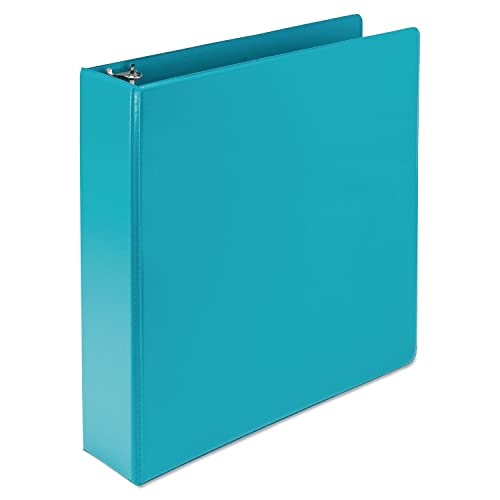 Image of Samsill Earth's Choice Biobased Durable Fashion Color 3 Ring View Binder, 2 Inch Round Ring, Up to 25% Plant Based Plastic, USDA Certified Biobased, Turquoise, Value Two Pack