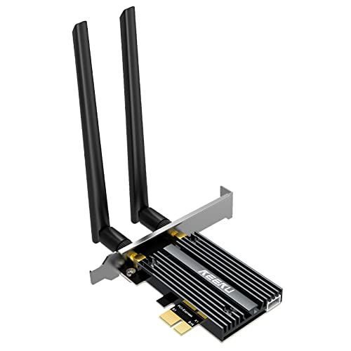 KEEKU AC1200 Mbps Carte WiFi Bluetooth 5.0, PC Adaptateur Wi-FI PCI Express X1 (PCIe) 2.4 GHz/5 GHz Double Bande, MIMO 2T2R pour PC Supporte Windows10, 11