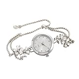 Zxarunas Relojes Moda Relojes De Pulsera For Mujer, Reloj De Pulsera De Cuarzo Bisel con Cristales En Movimiento, Moda Premium For Regalo De Mujer Reloj de Pulsera(Silver)