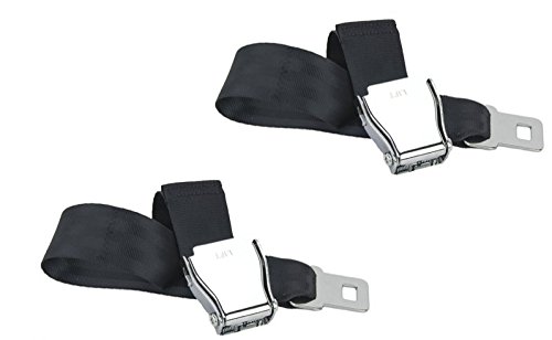 Seat Belt Extender Pros Men's Black Adjustable, E4 Safety Certified Airplane Seat Belt Extension With Velour Carrying Case For Easy Travel - Universal To Fit All Airlines Except Southwest Airplanes (2-Pack, )