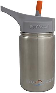EcoVessel Scout Kids Stainless Steel Water Bottle with Sport Flip Spout and Silicone