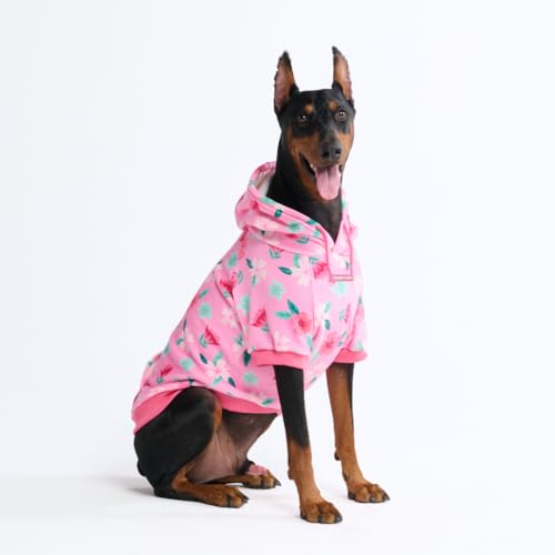 Image of Spark Paws Dog Hoodie - Premium Dog Sweater for Small, Medium, and Large Dogs | Warm Outfits for French Bulldogs, Pitbull, Puppy, Winter Jacket Alternative - Blossom - 3XL