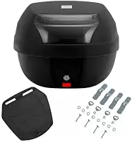 Bauleto 28 Litros Moto Traseiro Universal Removivel Pro Tork Lente Fumê