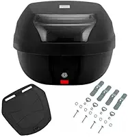 Bauleto 28 Litros Moto Traseiro Universal Removivel Lente Fumê