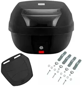 Bauleto 28 Litros Moto Traseiro Universal Removivel Lente Fumê