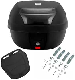 Bauleto 28 Litros Moto Traseiro Universal Removivel Lente Fumê