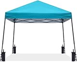 ABCCANOPY Stable Pop up Outdoor Canopy Tent 10 x 10 ft Base / 8 x 8 ft Top, Turquoise