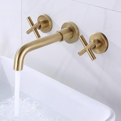 Robinet lavabo 3 trous encastré noir mat design avec bec pivotant 360° pour salle de bain moderne