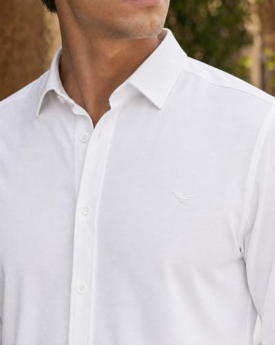 Image of Nobero Everyday Comfort Shirt for Men | Cotton Shirts for Men in 205 GSM Plated Interlock | Stand Collar | Regular Fit | Full Sleeve