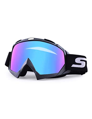 SGTTX Occhiali da moto, Motocross Occhiali di sicurezza anti UV Occhiali antivento antipolvere Dirt Bike ATV MX MTB Occhiali da moto antigraffio, per ciclismo Equitazione/arrampicata/sci