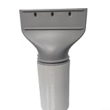 Eawfgtuw Manguera de escape de 150 mm con adaptador plano para aire acondicionado, campanas extractoras y secadoras, 0.5 m de longitud, gris, ajuste de alta universalidad, para facilitar