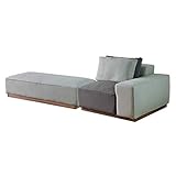 ISSEIKI ソファ 2人掛け 2P PILE LOW SOFA ARM (L)+OTTO LONG 2SET ひじ掛け ユニット ファブリック ウォルナット 組み合わせ アーム(L)+オットマンロング